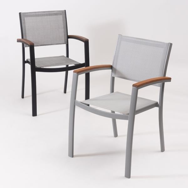 ダイニングチェア おしゃれ 北欧 カジュアル アメリカン ナチュラル カフェ風 椅子 スタッキング可能 肘掛け 肘あり シンプル テラス ベランダ 屋上 半屋外 黒色