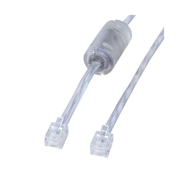 （まとめ） サンワサプライ コア付シールドツイストモジュラーケーブル TEL-FST-05N2 (×5セット)