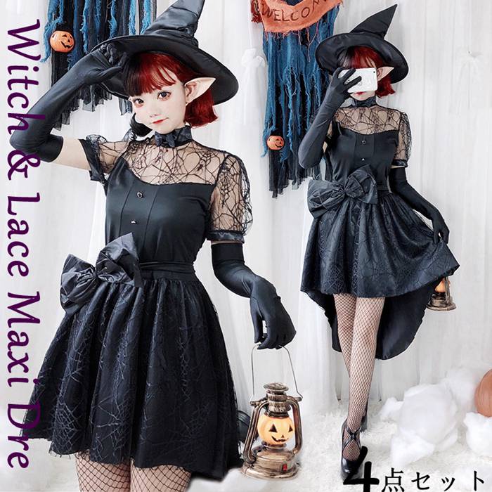 【即納】ハロウィン コスプレ 魔女 デビル 悪魔 小悪魔 魔女 魔法使い 　コスチューム コスプレ 衣装 ハロウィン セット ペア 魔女 ハロウィーン キャラクター 仮装 女性 ハロウィン 衣装 コス