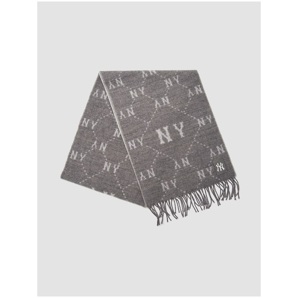 MLB ダイヤモンドモノグラムマフラー NY (D.メランジュグレー) QHHC3AMFM0146-50MGD