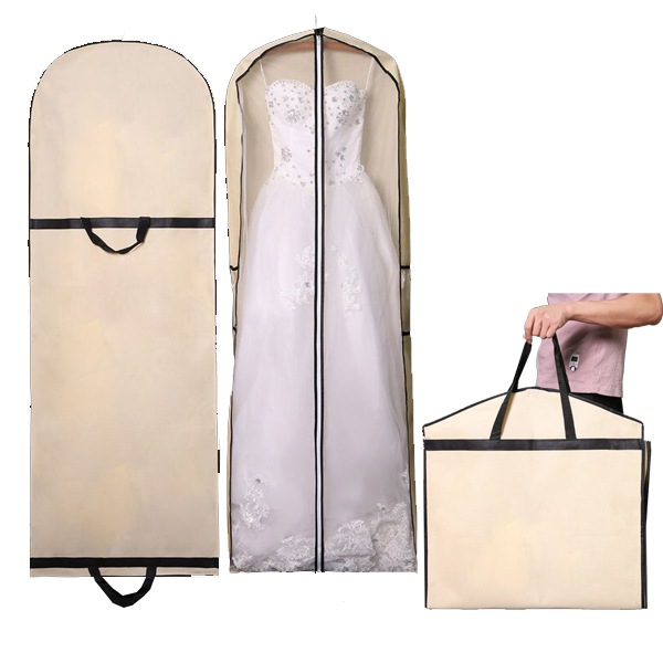 ドレスバッグ ドレスカバー 結婚式 不織布 マチ有り 衣装収納 ドレスの収納や移動に便利 収納 かばん 社交ダンス 舞台衣装 ウェディング コスプレ衣裳 2WAY 手持ち 肩掛け 収納袋 保管用【16