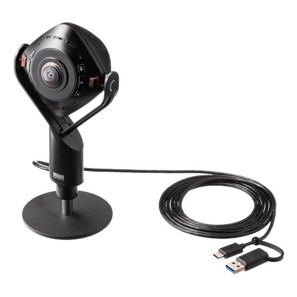 スピーカー内蔵360度Webカメラ CMS-V71BK