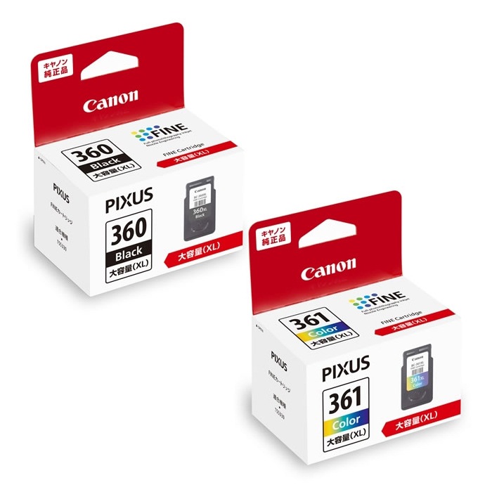 純正品 FINEカートリッジ ブラック+3色カラー BC-360XL-BC-361XL-SET