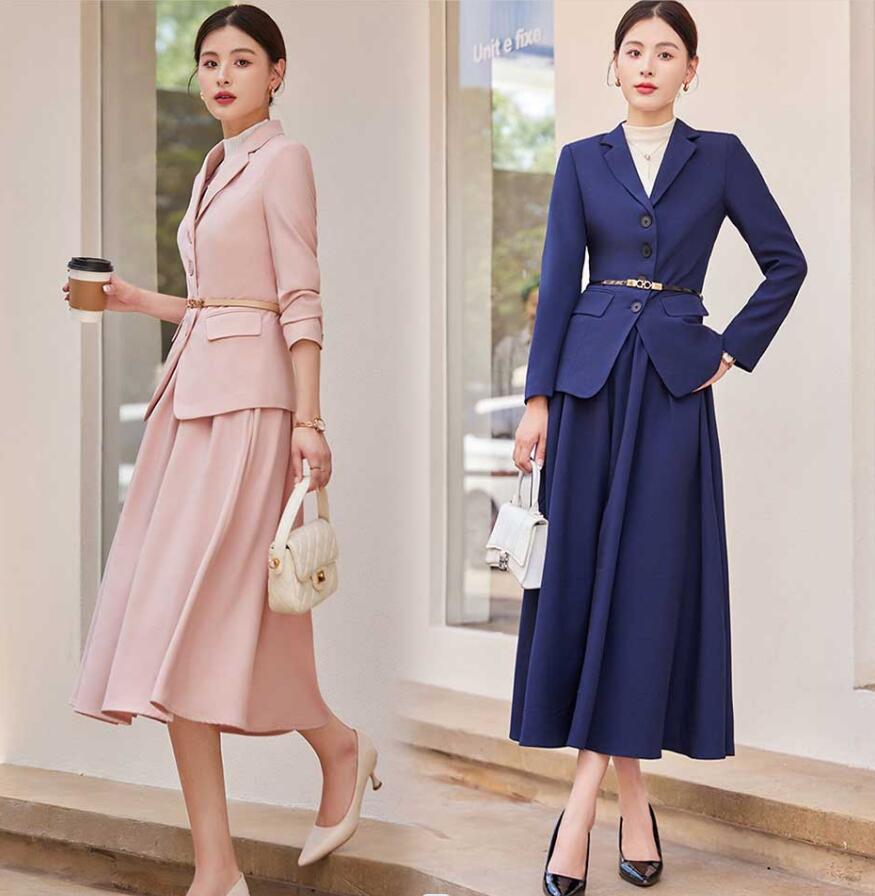 高級 上品 スーツ レディース スカートスーツ ビジネススーツ リクルートスーツ 洗える 4つボタン ビジネススーツ テーラードジャケット スカート フォーマル 上下2点セットアップ 春秋 面接 就活