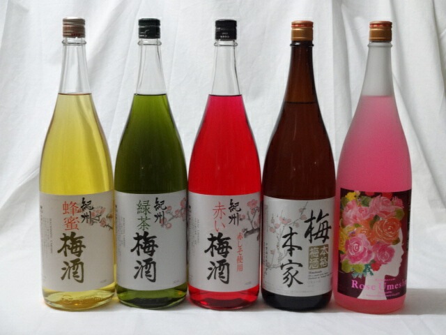 こんな梅酒福袋が欲しかったぁ　飲み比べ5本セット（中野BC 赤い梅酒 緑茶梅酒 蜂蜜梅酒 中埜酒造