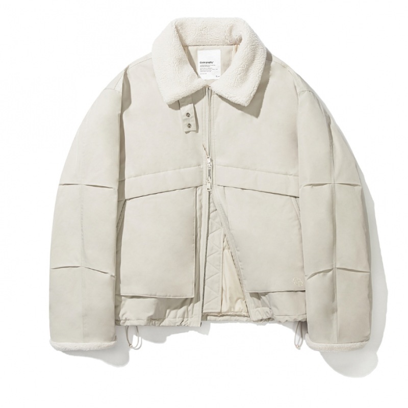 CODEGY ヘビーボアフリースムートーンジャケット_ベージュ