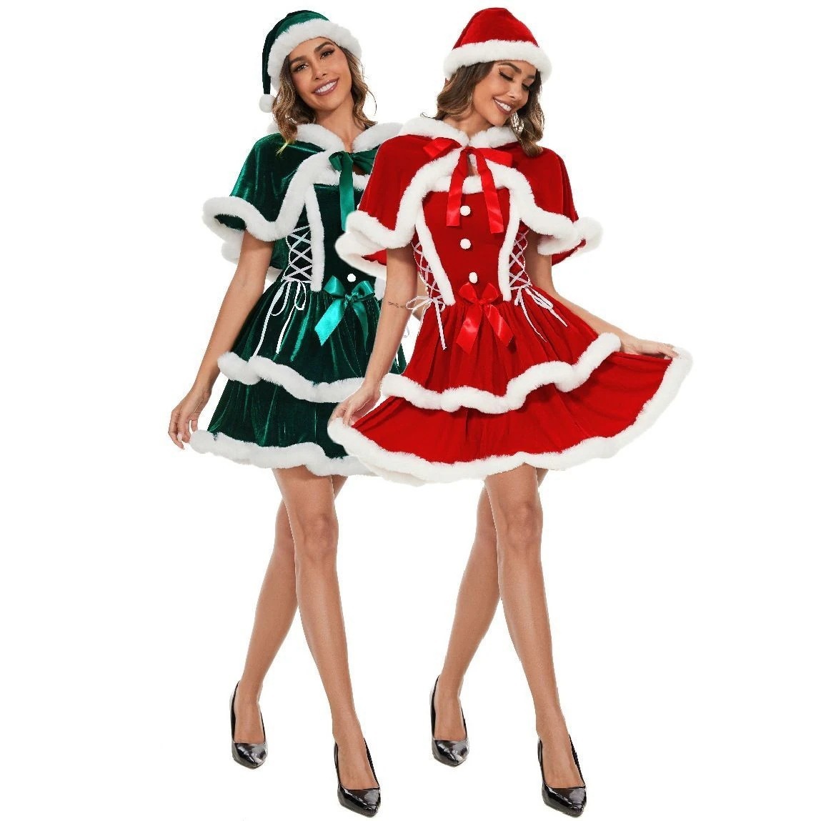 MXL ヨーロッパサイズショール クリスマス 衣装 コスチューム 女の子 パーティー COS コスプレ ユニフォーム 仮装 クリスマスドレス クリスマスコスプレ