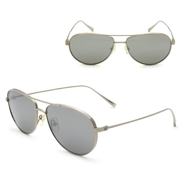 ゼニア サングラス ZEGNA EZ0072/S 12C 59 Ermenegildo Zegna サングラス ノーズパッド UVカット シルバー グレー 12,975円