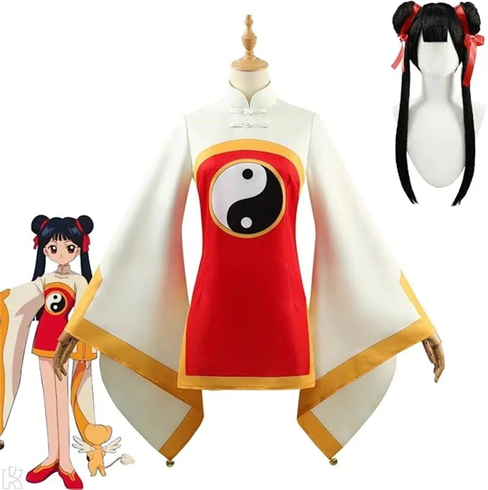 wusuobic[迅速な出荷]衣装 イベント ハロウィン 漫遊展 文化祭 学園祭 コスチューム 仮装 変装 ウィッグ付き コスプレ衣装 李苺鈴 カードキャプターさくら 5,210円