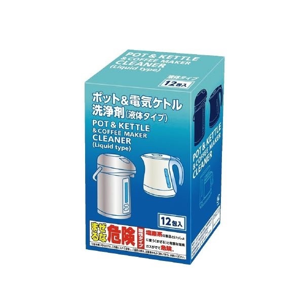 （まとめ）白元アース ポット＆電気ケトル洗浄剤液体タイプ12包入[x5セット]