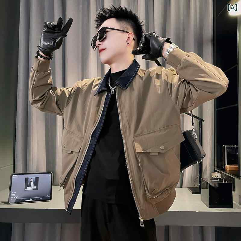 アウター メンズ カジュアル おしゃれ フェイク セットアップ デニムジャケット 春秋 トップス ファッション ワークジャケット