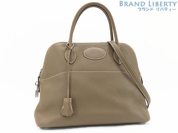 美品エルメスボリード312WAYハンドバッグショルダーバッグエトゥープベージュシルバー金具トリヨンクレマンス