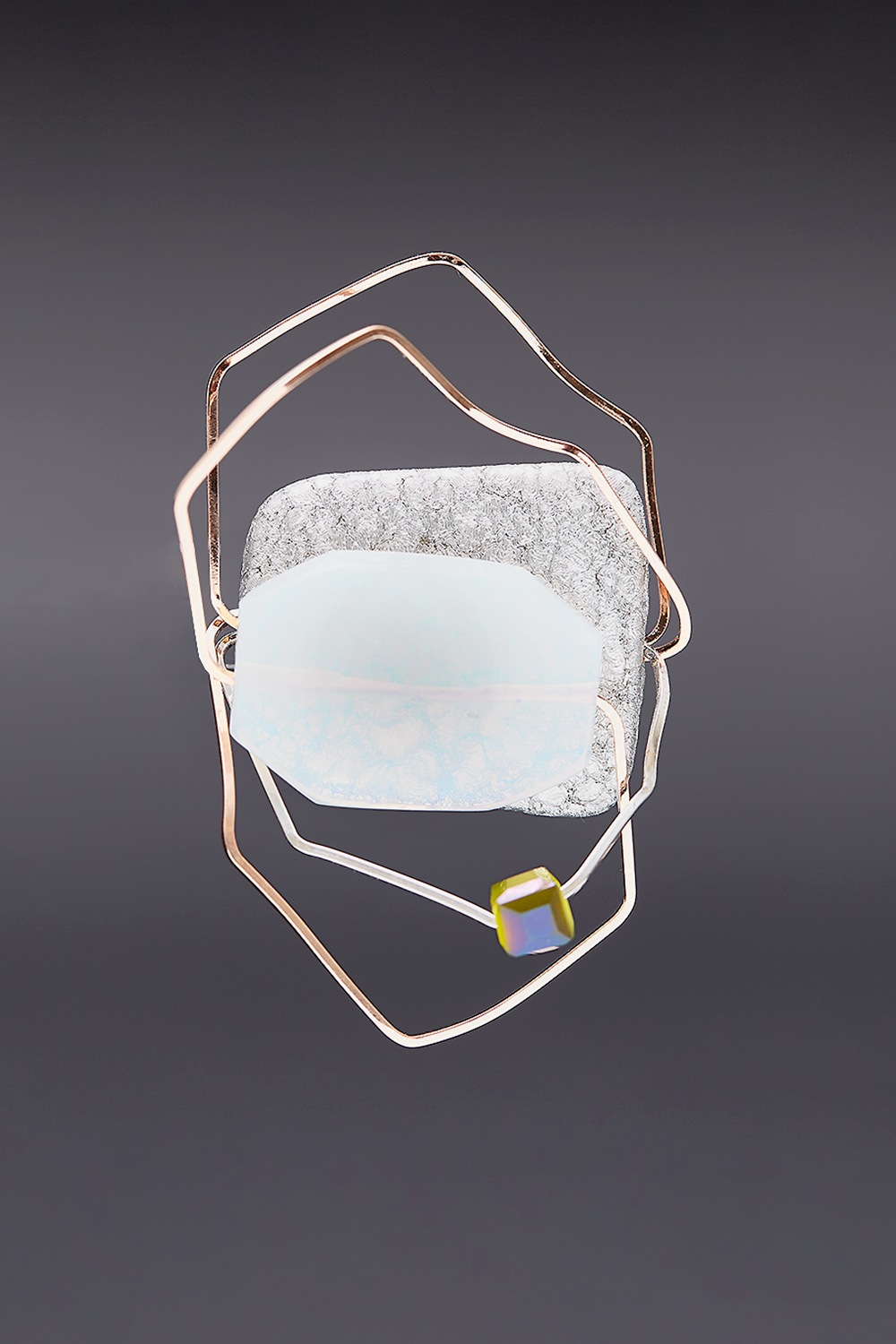 [HAZINA] Opalite Geometric Brooch