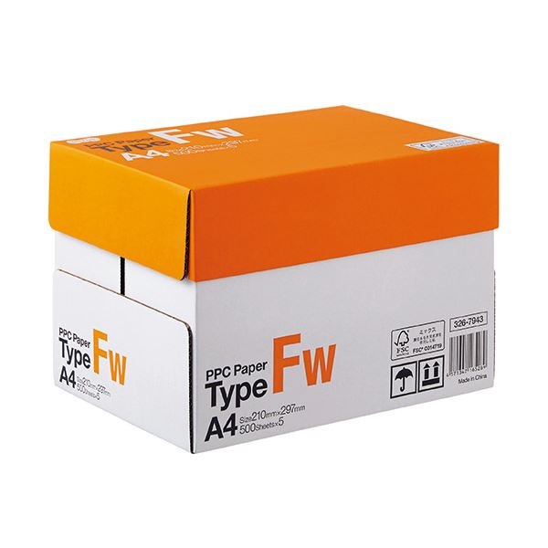 （まとめ） TANOSEE PPC PaperType FW A4 PPCFW-A4-5 1箱（2500枚:500枚5冊） 5セット