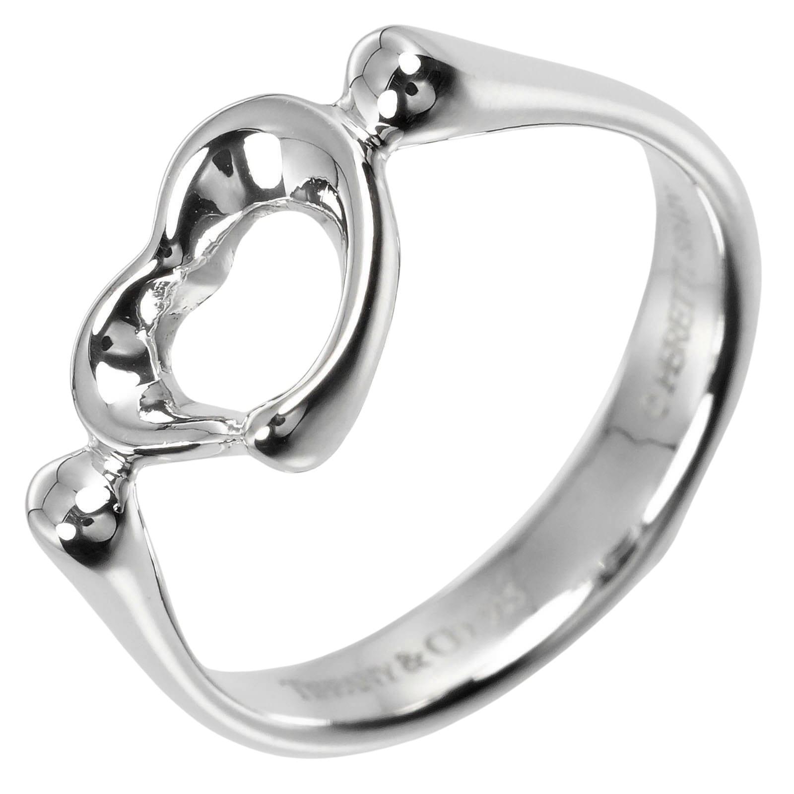 オープンハート リング・指輪 シルバー925 8号 約2.5g レディース 中古品 Aランク 13,528円