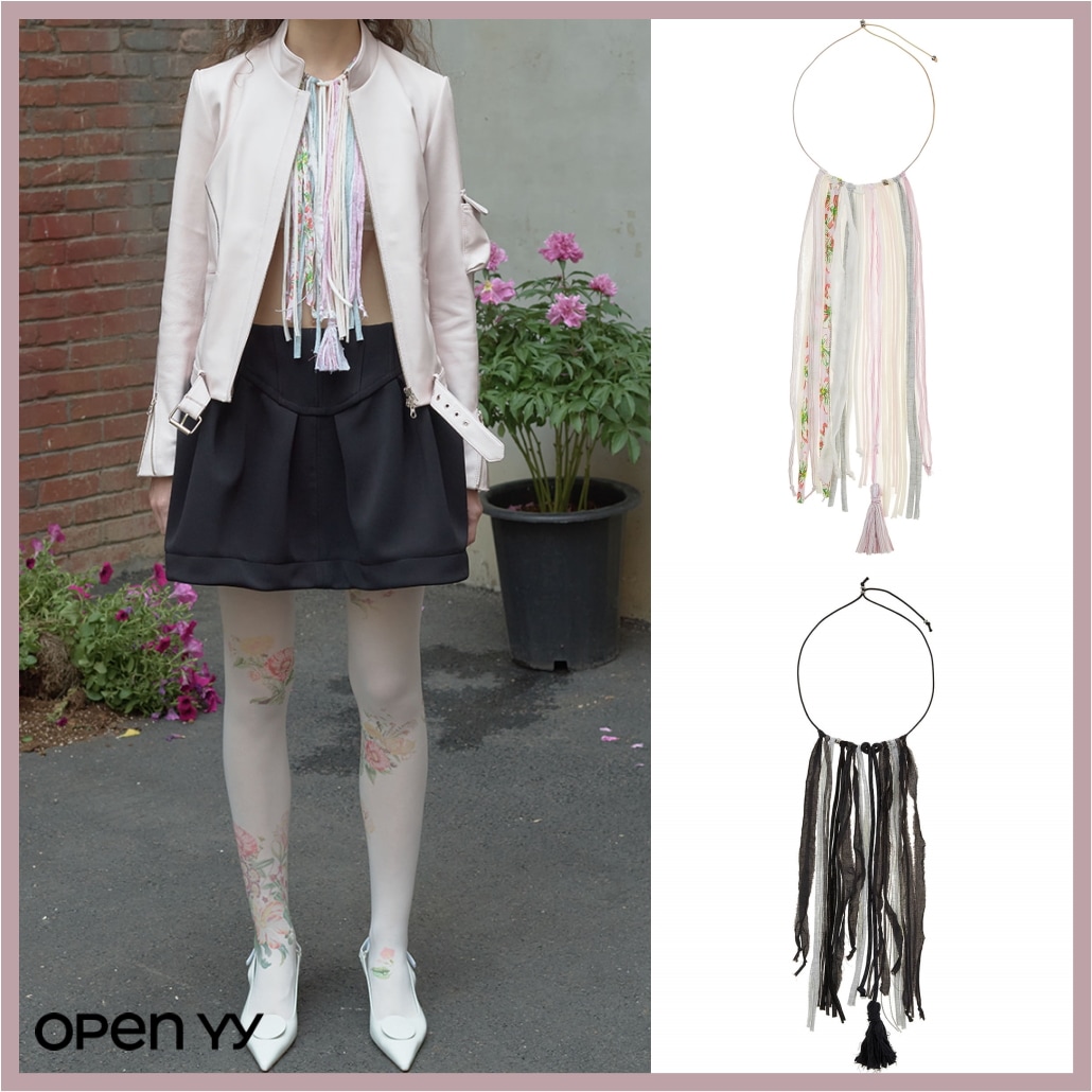 FABRIC FRINGE NECKLACE