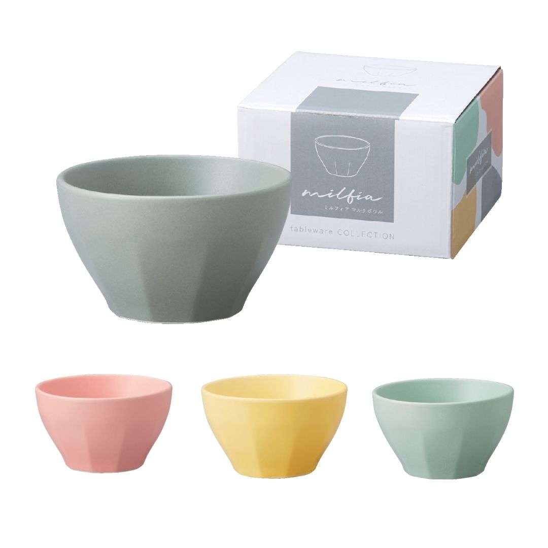 【16個セット】ミルフィア　マルチボウル 陶器ボウル ミルフィア パステルカラー 食器ギフト スープボウル サラダボウル 副菜用食器 粗品 イベント景品 来場プレゼント インスタ映え