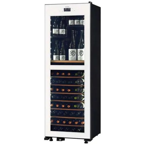 さくら製作所 LX95DM2Z 上下2温度管理式 氷温冷蔵機能 日本酒＆ワインセラー 右開き 95本 ホワイト