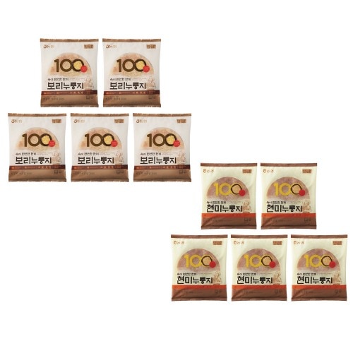 農協食品 ボブシム 国産大麦ヌルンジ 150g 5個 + 玄米ヌルンジ 150g 5個