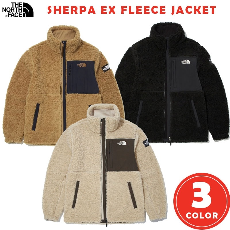 韓国正規品保証 関税負担なし NJ4FM62 SHERPA EX FLEECE JACKETデイリー 基本 着装 男子 女子 人気 韓国 ファッション 男女共用 アウトドア