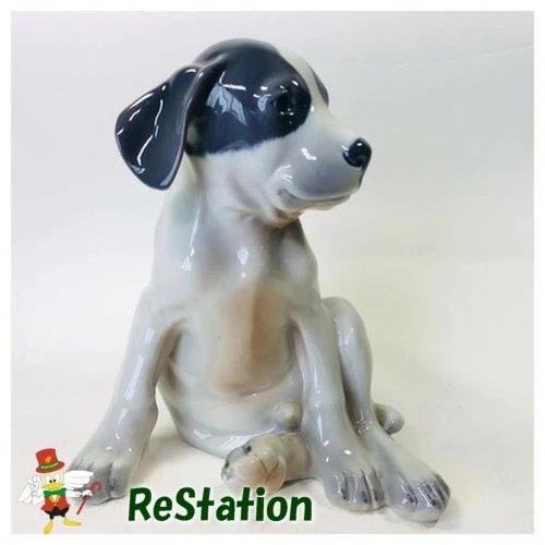 【中古】ロイヤルコペンハーゲン子犬ポインターフィギュリン高21　＃051