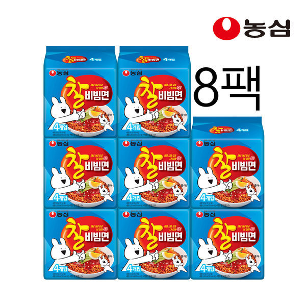 チャルビビン麺 130gx 4個入りx 8パック