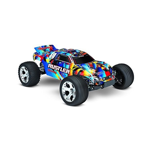Traxxas RUSTLER Rock n Roll - 4x2 - 1/10 BRUSHED TQ 2.4GHZ - WITHOUT AQ/CHG - 37054-4 並行輸入品