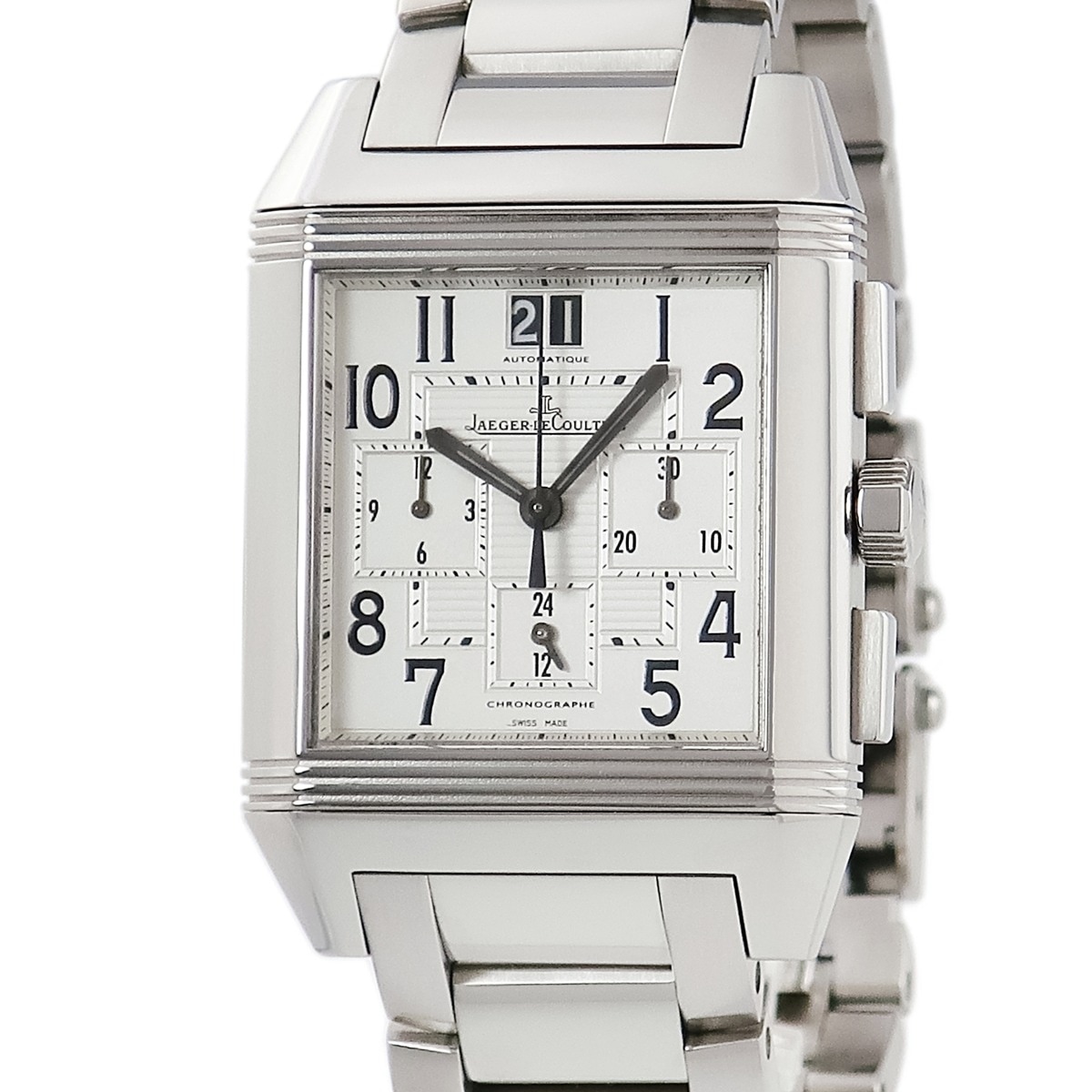 レベルソ スクアドラ クロノグラフ GMT Q7018120 230.8.45 自動巻き メンズ 回転 ビッグデイト 四角 3年保証