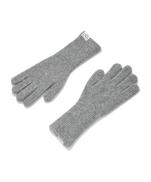 FINGERHOLE KNIT GLOVES CHARCOAL