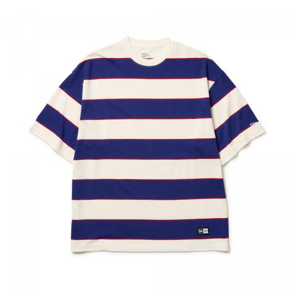 NEWERA ニューエラ 半袖 オーバーサイズド コットン Tシャツ Multi Border ダークロイヤル 14410061