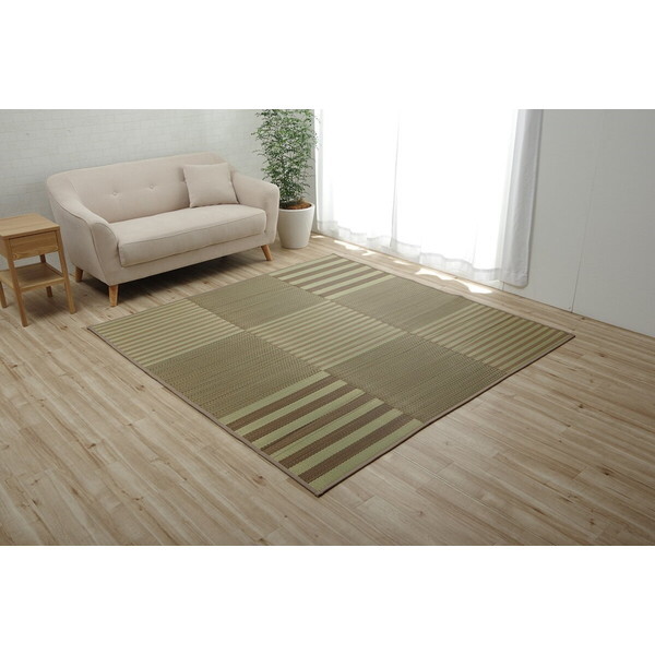 1030870063604 い草ラグ カーペット ラグ 6畳 はっ水 『撥水ラスター』 ブラウン 約240×320cm (中:ウレタン8mm) メーカー直送 11,535円