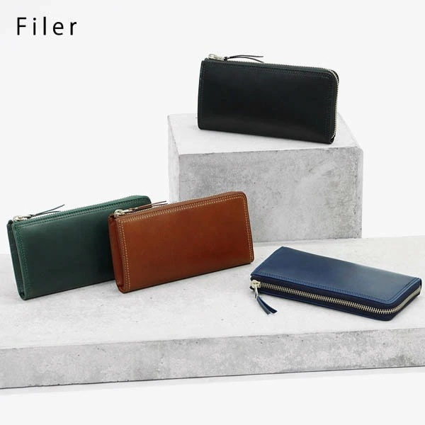 長財布 メンズ 本革 ITALY LONG WALLET L字型 財布 レザー KM-005 ブランド [正規取扱店]