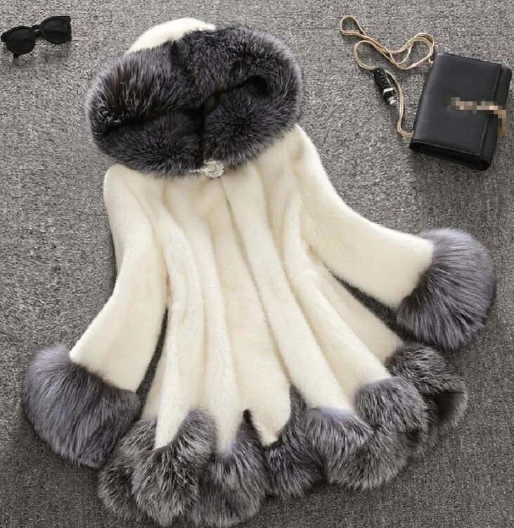 ファーコート ミンクファー レディース フード付き おしゃれ 冬 春秋冬 女っぽい 防寒 エコファー コート モコモココート 毛足長い ボリュームファー 女性服 2色 カジュアル 大きいサイズ 上品