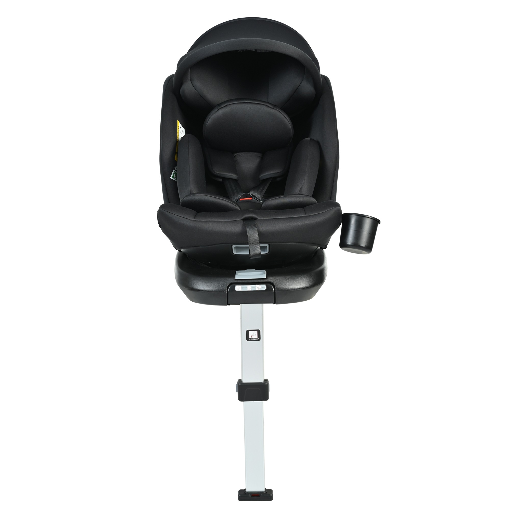 【サポートレッグ】チャイルドシート 新生児 ISOFIX 0歳～12歳 360度回転式 40～150cm ジュニアシート 調節可能 洗える キャノピー付き ベビーシート ドリンクホルダー付き 出産祝