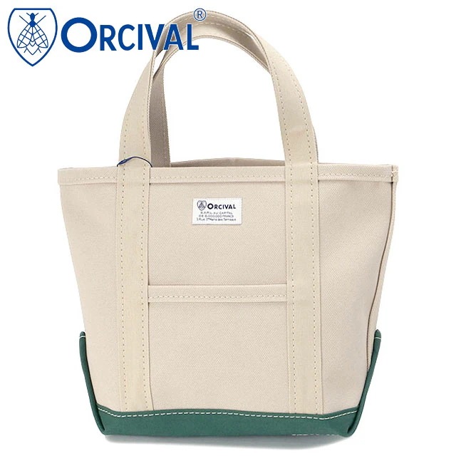 トートバッグ スモール [OR-H0285-KWC] メンズ・レディース ユニセックス 鞄 日本製 小サイズ 帆布 LT.SAND-BEIGE/GREEN 正規取扱店