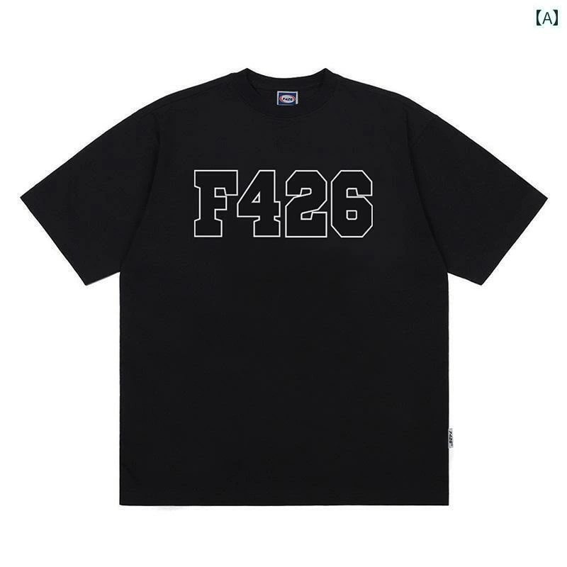 Tシャツ　レディース　かわいい F 426 ストア チャイナ 風 ファッション カップル ストリート ヒップ ホップ 6 色大 ロゴパッチ 刺繍 半袖 夏