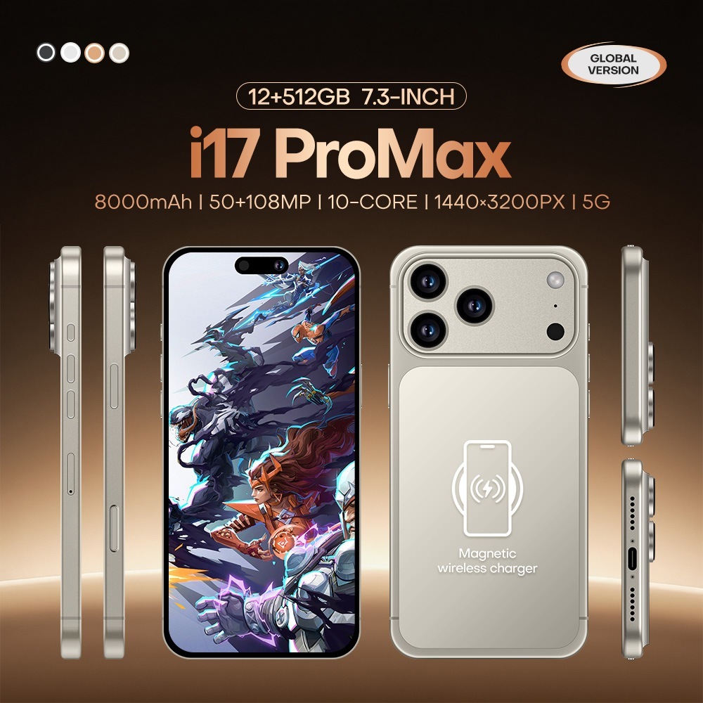 スマホ i17promax本体 Android15 スマートフォン 7.3インチ 12+256GB 10000mAh 108MP デュアルカメラ コスパ最高 新品 2025