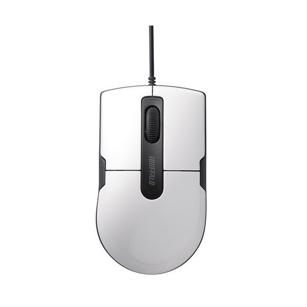 （まとめ） バッファロー 有線BlueLEDマウス 静音 3ボタンMサイズ ホワイト BSMBU26SMWH 1個 10セット 60,763円