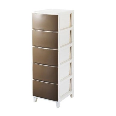 ROOM’S ルームスシェード 5段チェスト (組立式) RSD-S345 WH・ホワイト