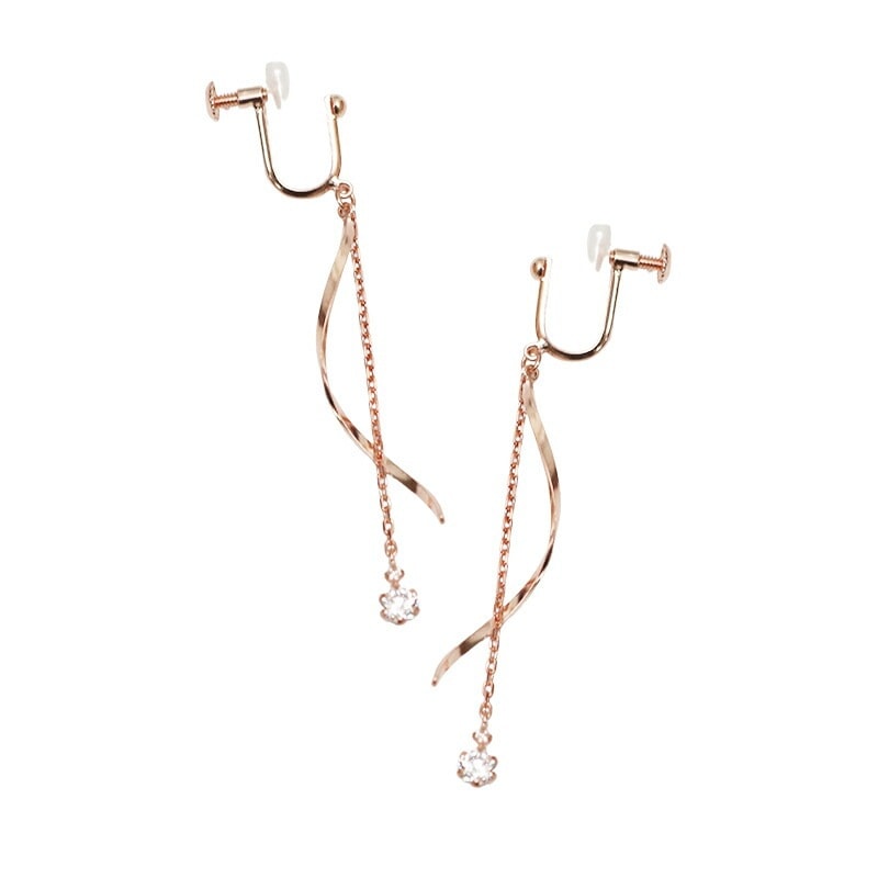 イヤリング レディース シルバー ピンクゴールドコーティング ジュエリー 祝い