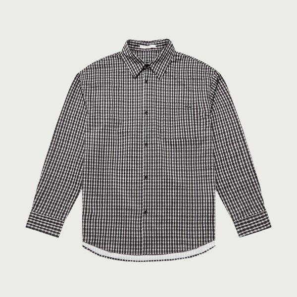 []男性用ポリオーバーフィットチェックプリントシャツ_100(10540-020-811-25)