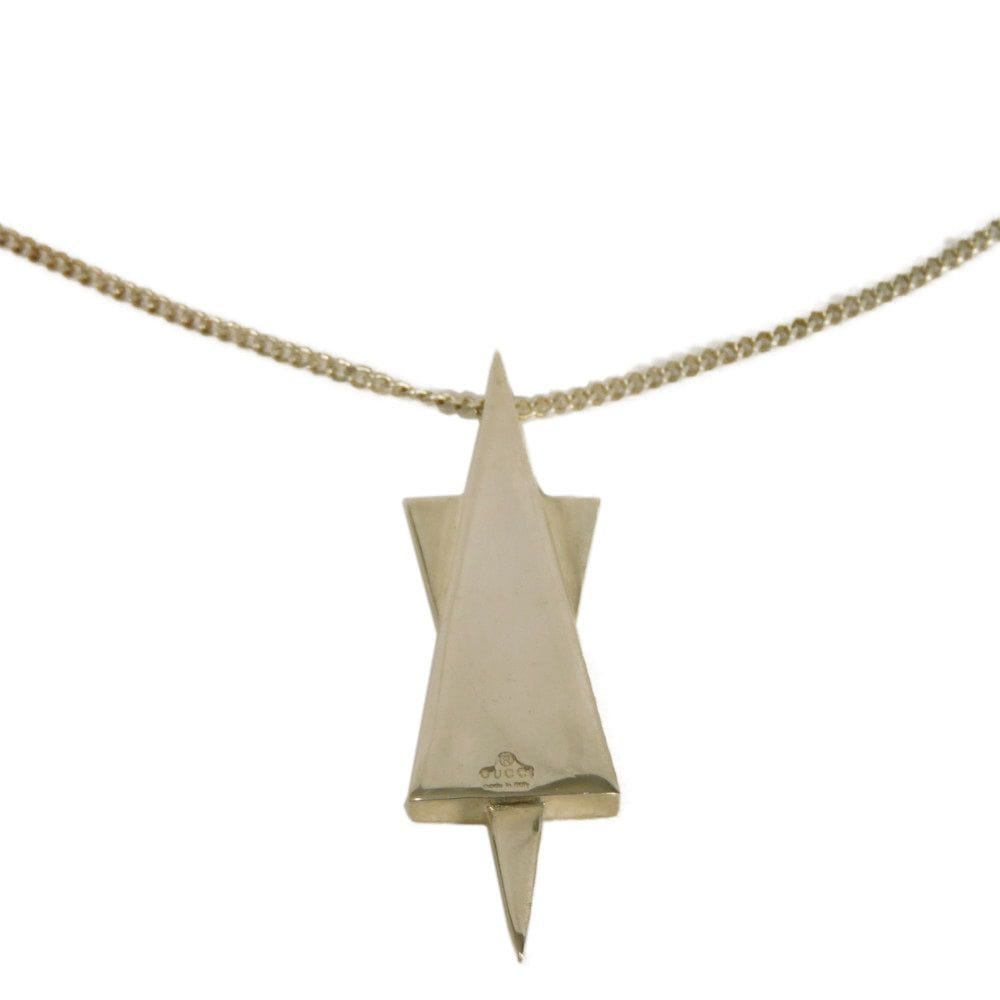 【中古】 ネックレス チェーン スターリングシルバー ペンダントトップ スター オブ ダビデ ロゴ