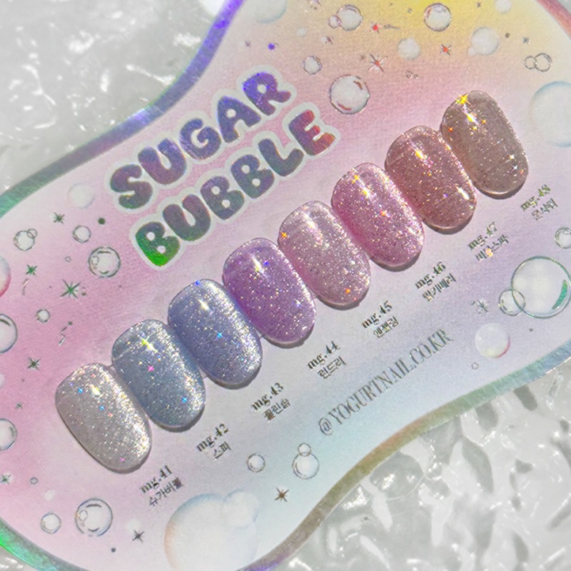 [YOGURT NAIL] 【Sugar Bubble Magnet Gel】【8色 セット】 シュガーバブルマグネットネイルセット
