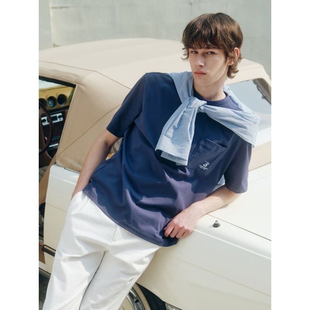 [マインドブリッジ] Doogood_レタリングバックポイントオーバーフィットTシャツ_2色