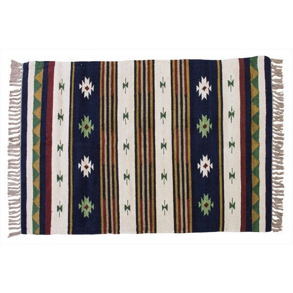 インド綿とビスコースのキリムラグ 90130cm 北欧 ナチュラル センターラグ 敷物 リビング