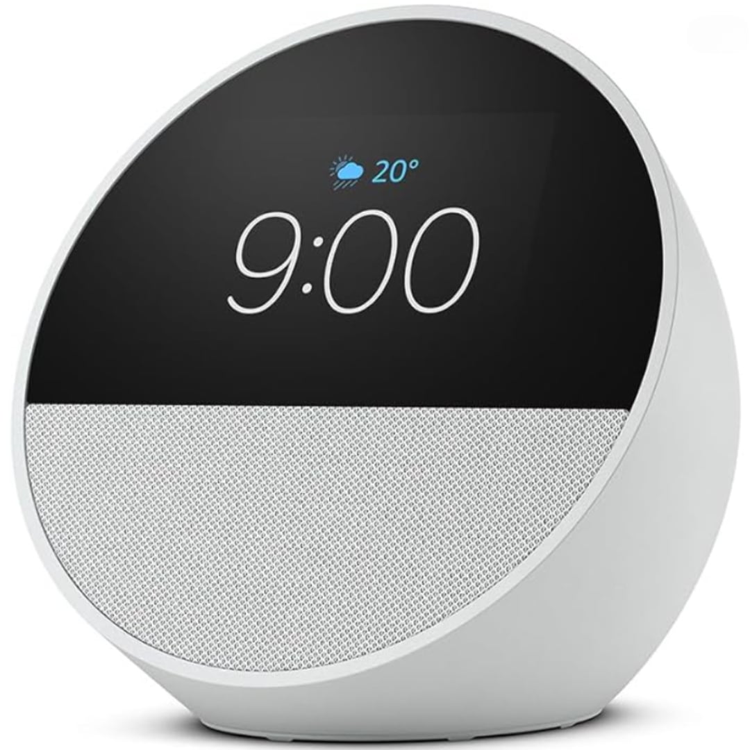 Echo Spot with Alexa グレーシャーホワイト スマートアラームクロック （2024年発売）