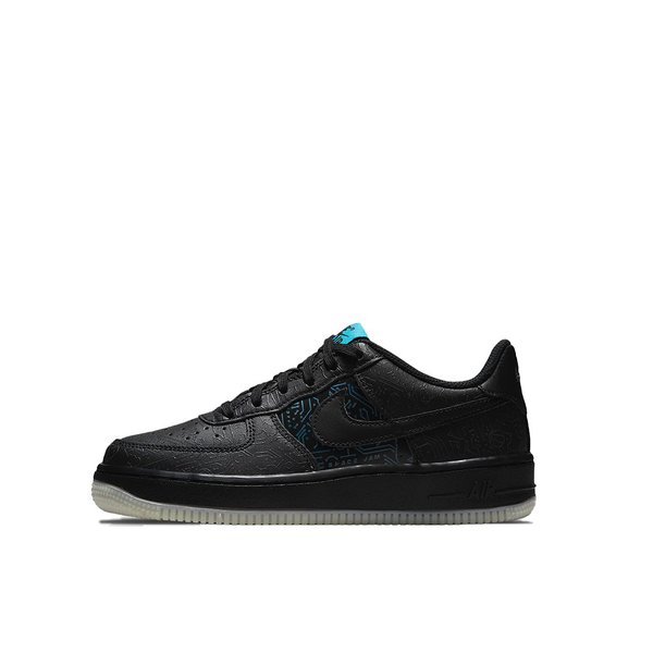 スペースプレイヤーズGSエアフォース1ロー 25cm SPACE PLAYERSNIKE GS AIR FORCE 1 LOW BLACK DN1434-001