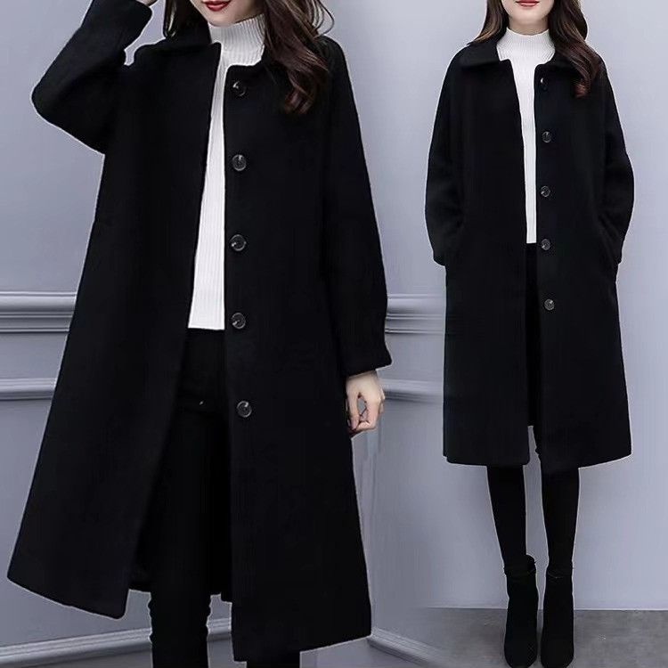 超目玉新品 チェスターコート レディース 秋冬 40代 チェスターコート 黒 ロング丈ラシャコート 厚手オーバー ゆったりアウター 通勤 着痩せ オシャレ 韓国風 大人