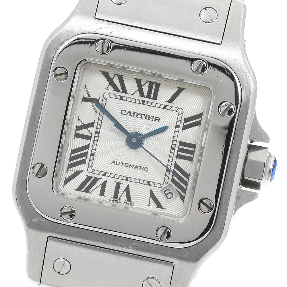 カルティエ CARTIER W20054D6 サントスガルベ SM デイト 観音バックル 自動巻き レディース _957734【中古】