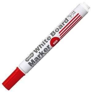 （まとめ） TANOSEE ホワイトボードマーカー 中字丸芯 赤 1本 [x100セット] 6,544円